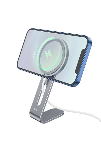 REDz Accessories Βάση Magsafe για ασύρματο φορτιστή, Hoco PH44, μεταλλική, γκρι