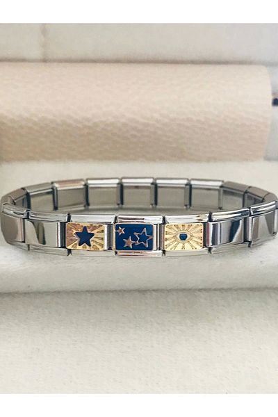 Mercan Aksesuar Italian Charm Mix Steel Bracelet