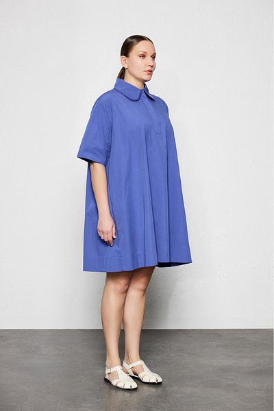 LUOKK Magnus Plus Size Purple Mini Shirt Dress Purple