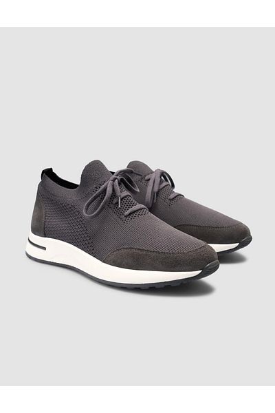 Cabani Knitwear Gray Lace-Up Men's Sports Shoes