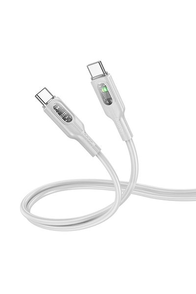 REDz Accessories Data Cable, For Iphone 15/16 And Android, Type-c To Type-c, Hoco U120, Power 60w, 1.2m, Gray