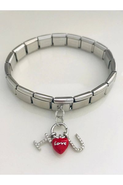 Mercan Aksesuar Steel Italian Charm Mix Bracelet