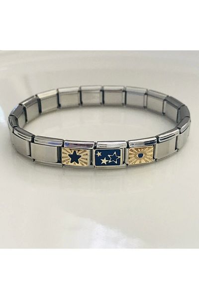 Mercan Aksesuar Italian Charm Mix Steel Bracelet