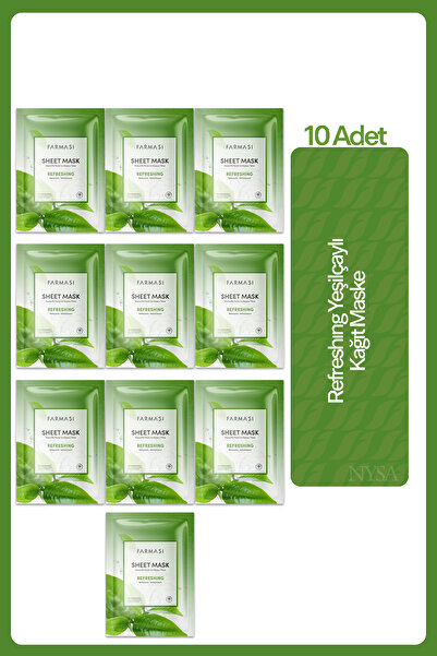 Farmasi Refreshıng Yeşilçaylı Kağıt Maske - 10 Adet