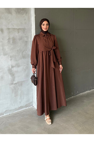 ENSA TESETTUR Φόρεμα Alime Tericoton Καφέ