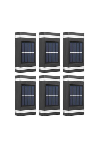 NEXTLY Set 6 X Lampa Decorativa Cu Incarcare Solara , Pentru Perete/gard, Senzor De Lumina, 6