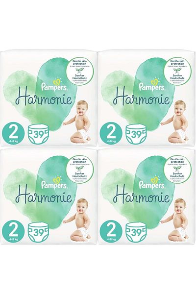 Prima Pampers Harmonie Baby Diaper Size:2 (4-8kg) Mini 156 Pieces Advantage Ultra Fırsat Pk