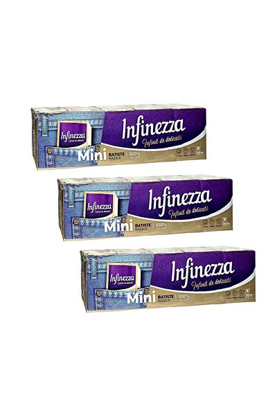 Infinezza Set 30 pachete, Servetele nazale Infinezza, Mini pocket, 4 straturi, Jeans Edition