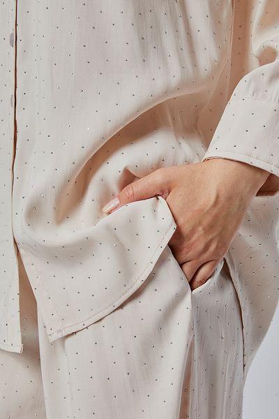 Bolivente Πουκάμισο Casual Fit με Κεντημένο Πέτρινο Χρώμα