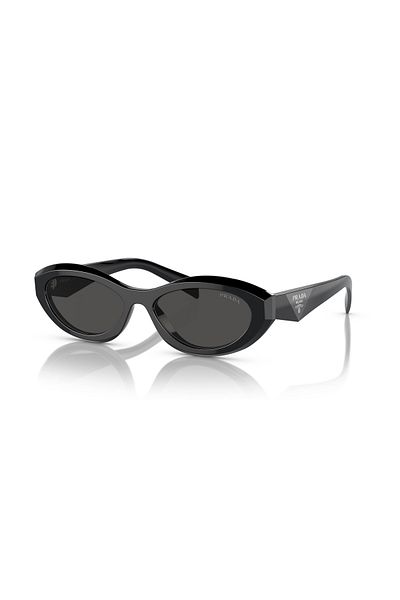 Prada Woman Irregular Sunglasses- Pr 26zs - Lense Size:55mm - Black