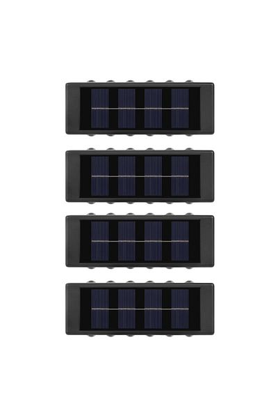 NEXTLY Set 4 X Lampa De Exterior Decorativa Cu Incarcare Solara , Pentru Perete/gard, Senzor