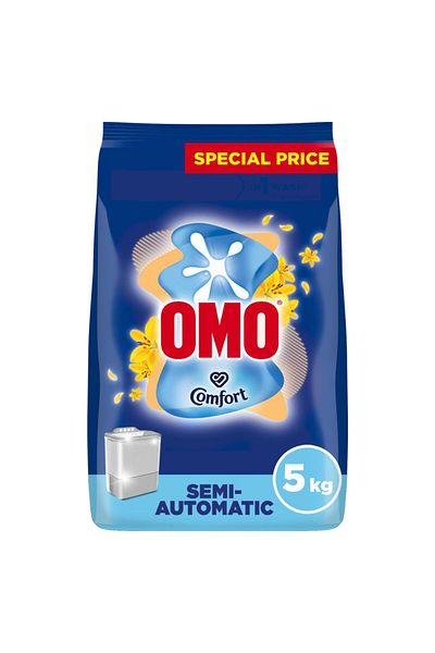 Omo Semi-Automatic Laundry Detergent Powder, Touch of Comfort 5 kg