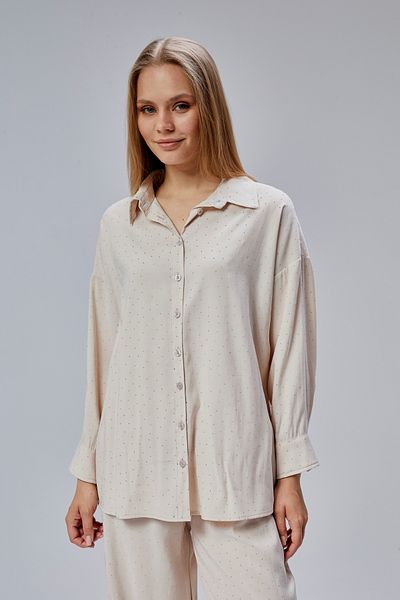 Bolivente Πουκάμισο Casual Fit με Κεντημένο Πέτρινο Χρώμα