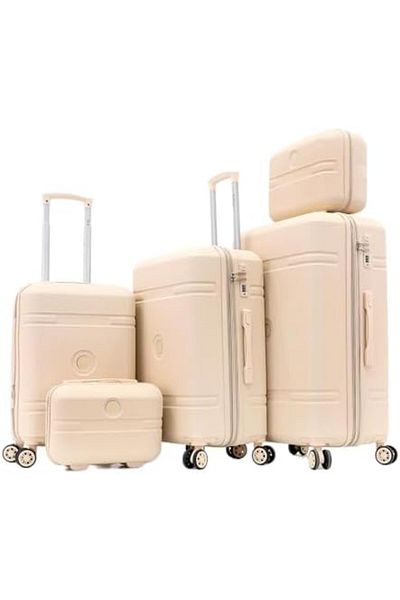 Giordano مجموعة حقائب سفر بعجلات ABS، مقاس 25/320/3tr 2bc، مع عجلات دوارة مزدوجة وقفل إدارة أمن النقل