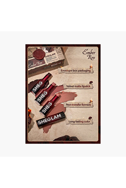 SHEGLAM SHEGLAM 4-Piece Ember Rose Dynamatte Boom Matte Lipstick Set - 2.7 gm