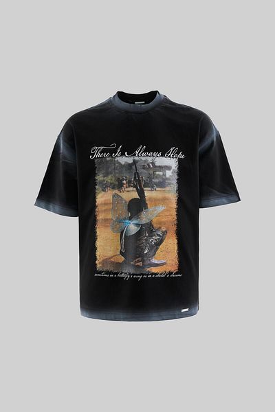 Machinist Men's Kid with the Gun Oversize Black T-Shirt