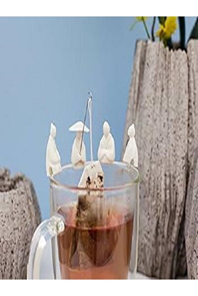 Kikkerland Teal Fishing Rod 4'lü Poşet Çay Tutucu