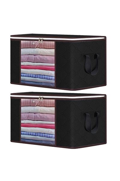 NEXTLY Set 2 X Organizator Pentru Haine, Perne, Pilote,jucarii Si Alte Accesorii ,geanta Depozitare
