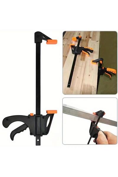 Generic Set of2Strong Grip Clips with a Combination of Metal&PVC,Black Grip for Fixing,Crafts&Carpentry