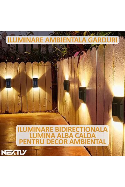 NEXTLY Set 6 x lampa de exterior decorativa cu incarcare solara NEXTLY, negru