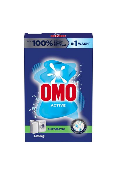 Omo Automatic Powder Laundry Detergent, Active 1.25 kg