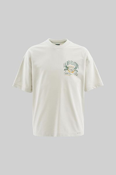 Machinist Men's La Revelation Printed Oversize Space Gray T-Shirt