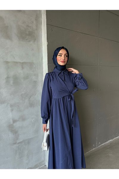 ENSA TESETTUR Φόρεμα Alime Tericoton Navy Blue