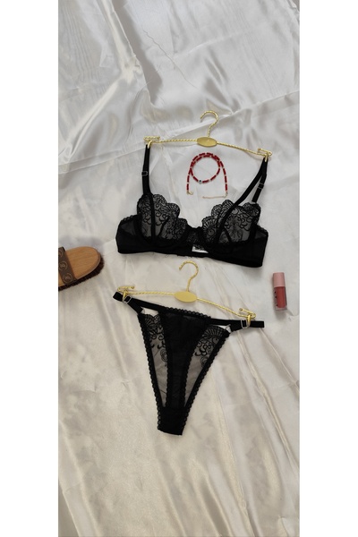 love secret طقم سراويل حمالة صدر من الدانتيل طقم Bralet Brode
