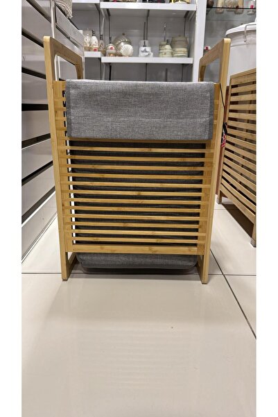 ÇIRPAN EV BAMBU ÇAMAŞIR SEPETİ 40X35X61CM