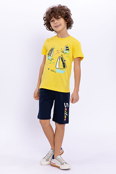 ROLY POLY بدلة برمودا صفراء للأولاد من روليبولي