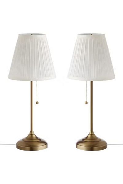 Taimi Pack of 2 Modern Table Lamp with Warm Lighting - Gold/White, 55 cm Height