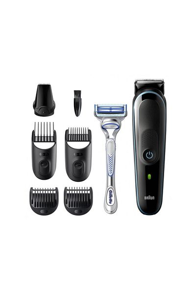 Braun Braun MGK3342 7-in-1 Multifunctional Trimmer, 5 Accessories + Gillette SkinGuard Shaver