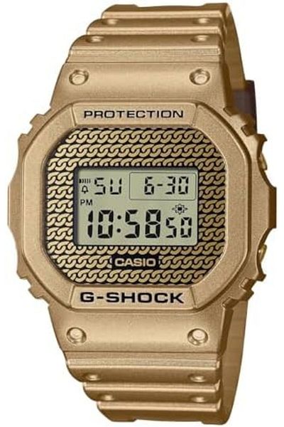 Casio G-Shock Watch - DWE-5600HG-1DR Gold Dial, Gold Band