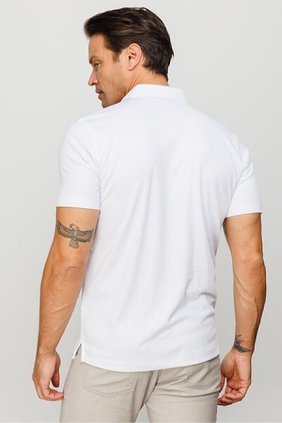 Desen Triko Ανδρικό μπλουζάκι με μινιμαλιστικό σχέδιο με λαιμόκοψη πόλο - κοντό μανίκι - άνετο