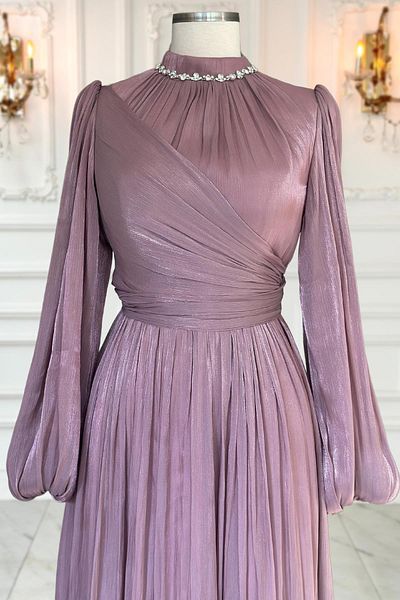 Amine Hüma Βραδινό φόρεμα Dusty Rose Pelin