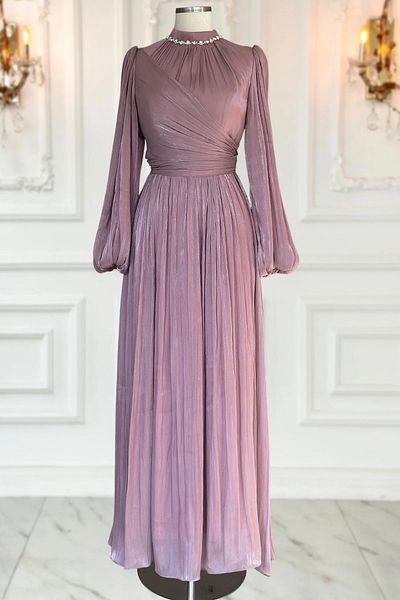 Amine Hüma Βραδινό φόρεμα Dusty Rose Pelin