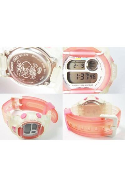 Casio G-Shock Watch - GM-S5600SK-7DR Black Dial, White Band