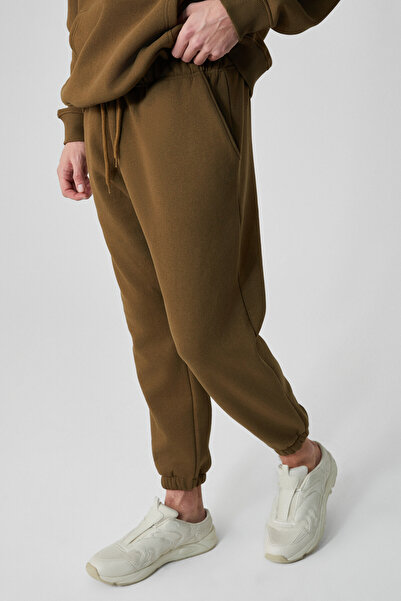 GRIMELANGE Ανδρικό ελαστικό πόδι DIVOF με κανονική τσέπη Χακί φούτερ