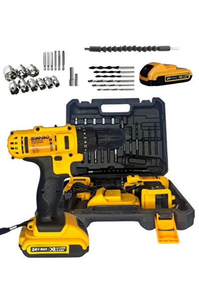Genel Markalar 24W Şarjlı Matkap Seti, 24 Parça Çantalı Hediye ile Güç ve Pra...