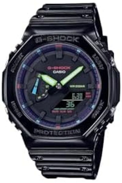 Casio G-Shock Watch - GA-2100RGB-1ADR Black Dial, Black Band