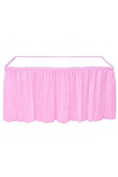 Roll-Up Pembe Plastik Masa Eteği 75 Cm X 426 Cm