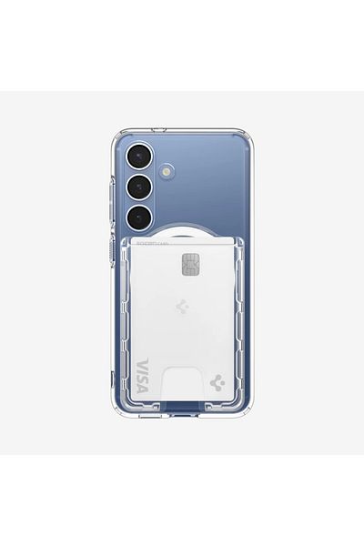 Spigen Ultra Hybrid (MagFit) Magnetic Wallet 3 Card Holder - Crystal Clear