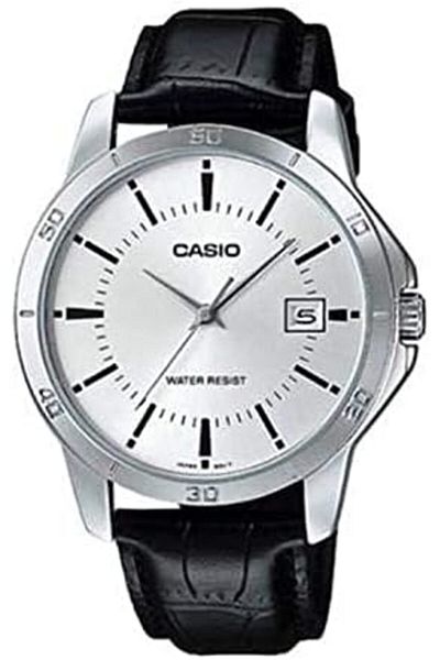 Casio MTP-V004L-7AUDF Men's Casual Watch (Black & Silver)