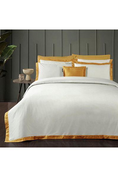 Sarev Layana King Size (King Size) 100% Cotton Satin "500 Tc" Duvet Cover Yellow