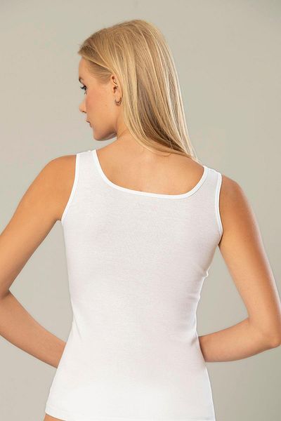ERDEM İÇ GİYİM Erdem White Cotton Super Thin Modal Rib Undershirt 2328