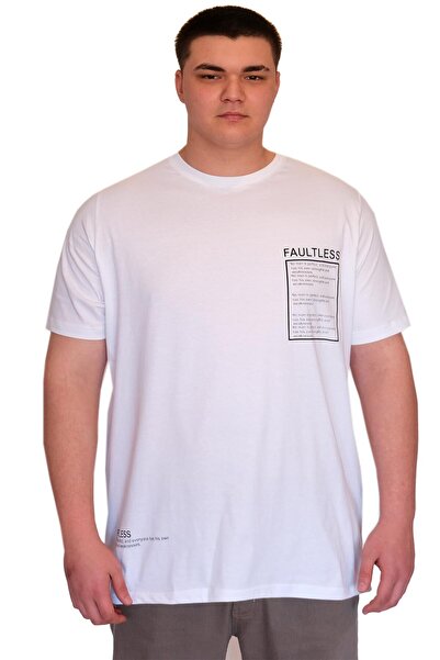 ModeXL Mode XL Великий розмір Чоловіча футболка з круглим вирізом FAULTLESS U...