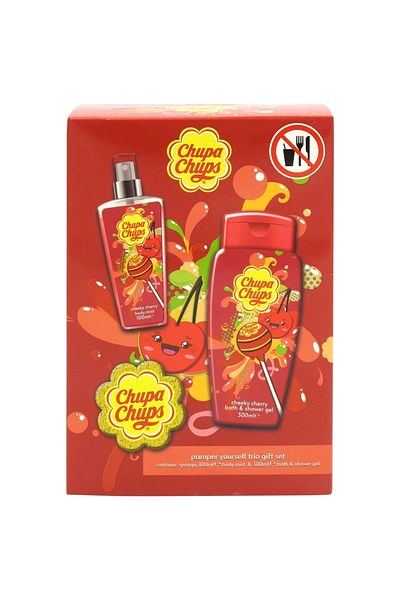 Chupa Chups GIFT BOX (SG300ML+BODY MIST100ML+BATH SPONGE)