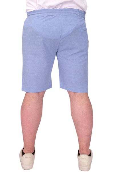 ModeXL Ανδρικό σορτς Mode XL Plus Size ίσιο βάφλα 23498 Μπλε
