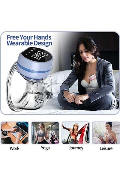 Yelajoy Wearable Electric Breast Pump,2 Modes 9 levels of Intensity Adjustment,Anti-backflow,Low Noise