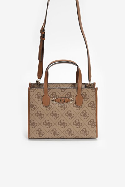 Guess Izzy 2 Comp Tote Women's Brown Handbag Hwos8654220-Ltl